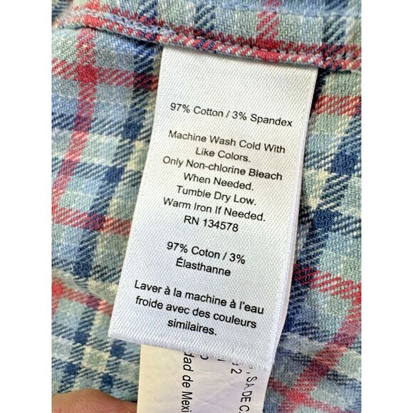 Vineyard Vines San Marino Slim Shirt Mens  MBlue Plaid Whale Button Up Tucker - Picture 6 of 11